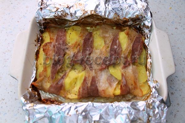 Картошка с беконом в духовке — рецепты с фото пошагово